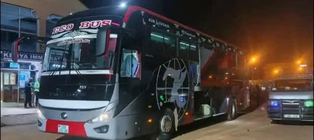 Eco Bus coach on the Kampala to Juba route