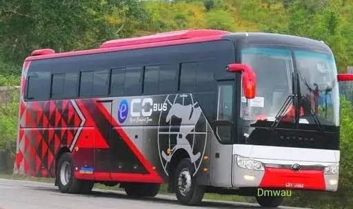 Eco Bus coach on the Juba to Nimule route
